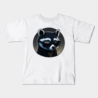 Cool Racoon Drip Kids T-Shirt